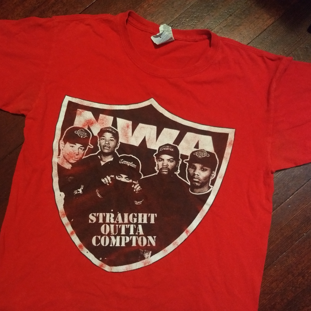 Nwa TShirt  Straight Outta Compton  Lg Youth  Vintage  Rap Music Tees